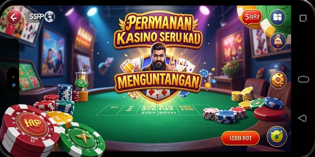 Screenshot gameplay 55RP yang menampilkan aksi seru permainan Kasino.