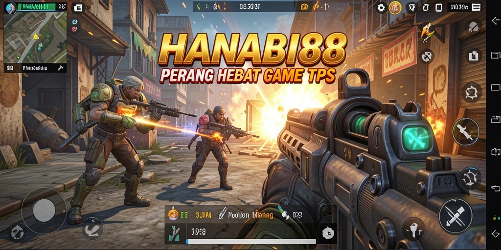 Tampilan gameplay menegangkan dari HANABI88 dalam aksi TPS.