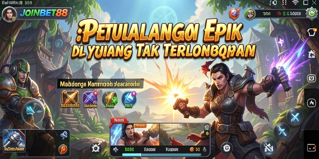 Screenshot utama JOINBET88 menunjukkan gameplay petualangan yang seru.