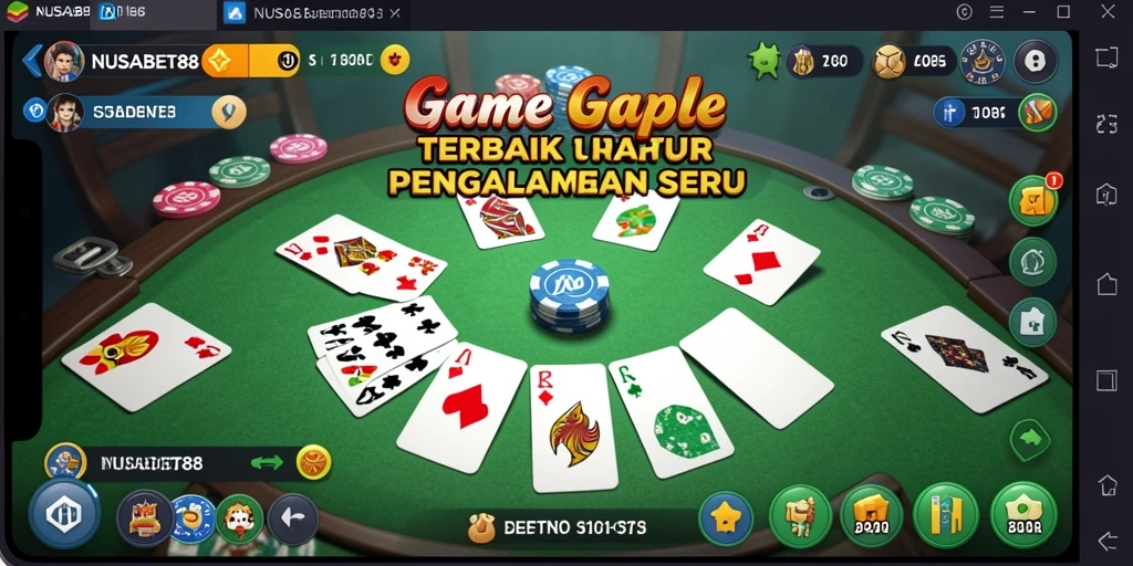 Screenshot gameplay NUSABET88 yang menampilkan suasana permainan Gaple.