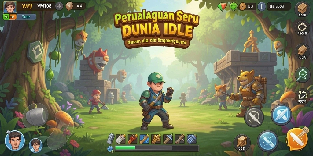 Tampilan gameplay menawan dari <strong>VM108</strong> dalam mode Idle.